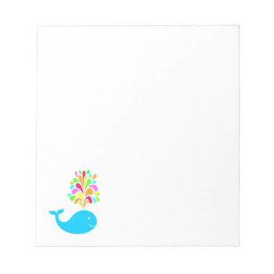 Funny whale notepad