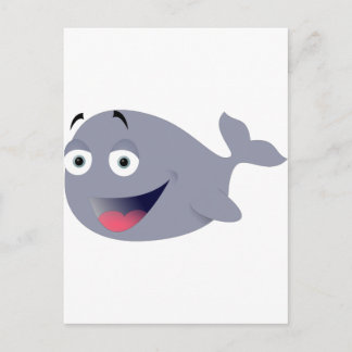 Funny Whale Postcard