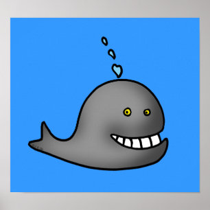 Funny whale poster