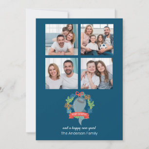 Funny Whale Shark Photo Christmas Holiday Card
