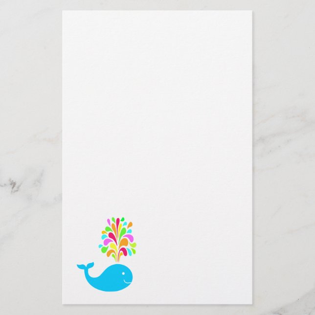Funny whale stationery (Front)