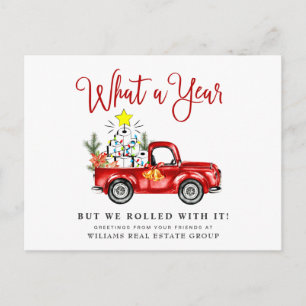 Funny What a Year Christmas Corporate Postcard