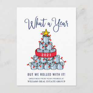 Funny What a Year Christmas Corporate Postcard