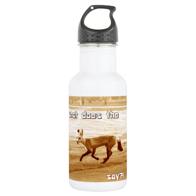 funny what does the fox say 532 ml water bottle (Front)