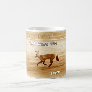 funny what does the fox say coffee mug