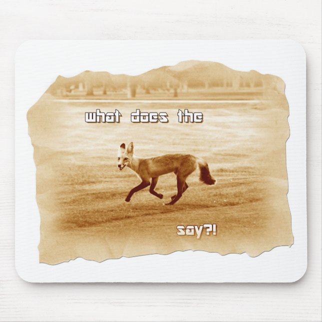 funny what does the fox say mouse pad (Front)