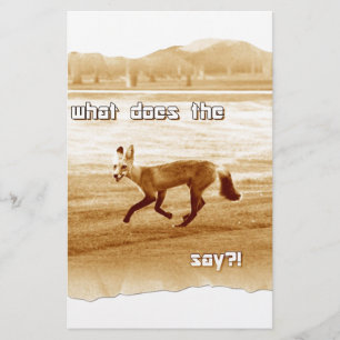 funny what does the fox say stationery