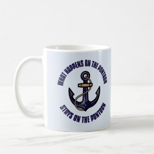 Funny What Happens on the Pontoon Vacation Trip Coffee Mug
