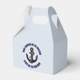 Funny What Happens on the Pontoon Vacation Trip Favour Box