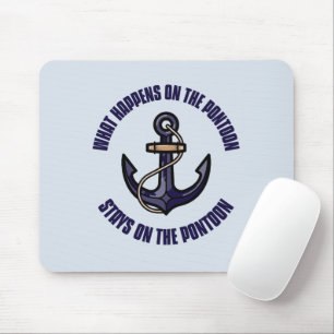 Funny What Happens on the Pontoon Vacation Trip Mouse Pad