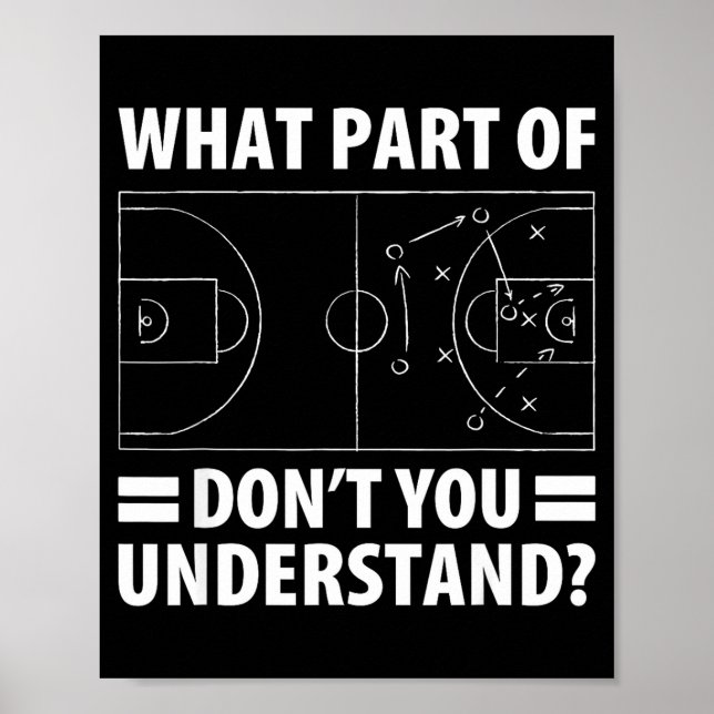 Funny What Part Of Basketball Don't You Understand Poster (Front)