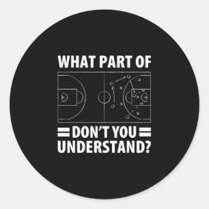 Funny What Part Of Sketll Don't You Understand Coa Classic Round Sticker