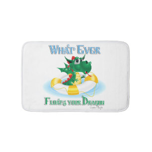 Funny Whatever Floats Your Dragon Bath Mat