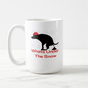 Funny What's Under the Snow Pooping Dog Coffee Mug