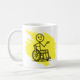 Funny Wheelchair Humour Custom Factory Warranty Mu Coffee Mug