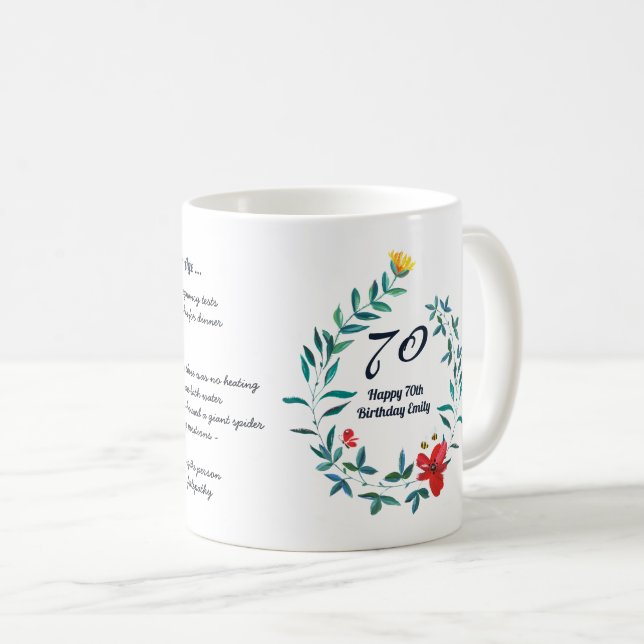 Funny When I Was Your Age' ANY Birthday Customised Coffee Mug (Front Right)