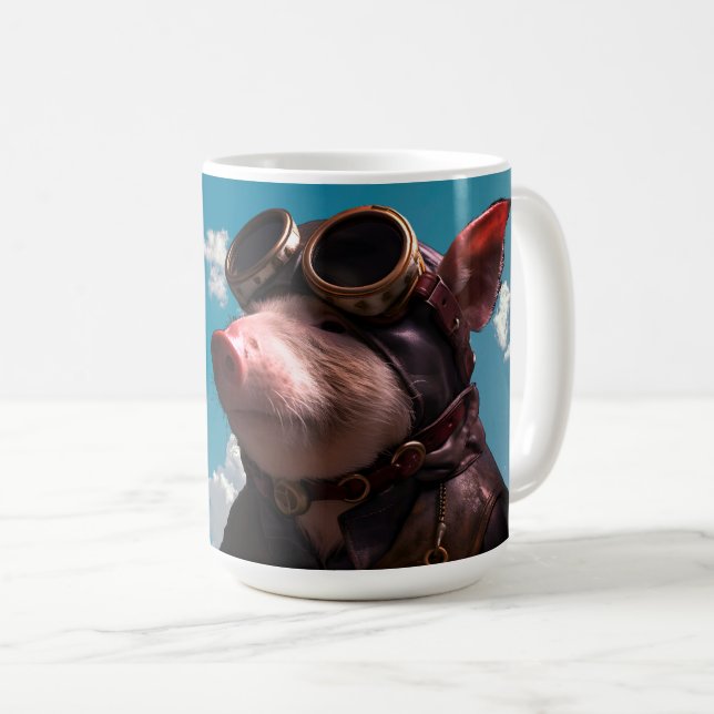 Funny When Pigs Fly Coffee Mug (Front Right)