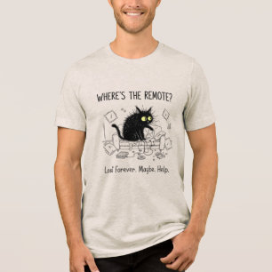Funny Where Is The Remote Cat Tee