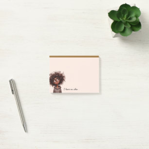 Funny Whimsical Pouting African American Post-it Notes