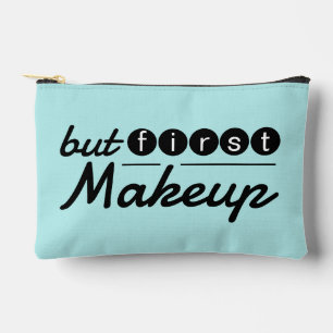 Funny Whimsical Vintage Turquoise Makeup Travel Accessory Pouch