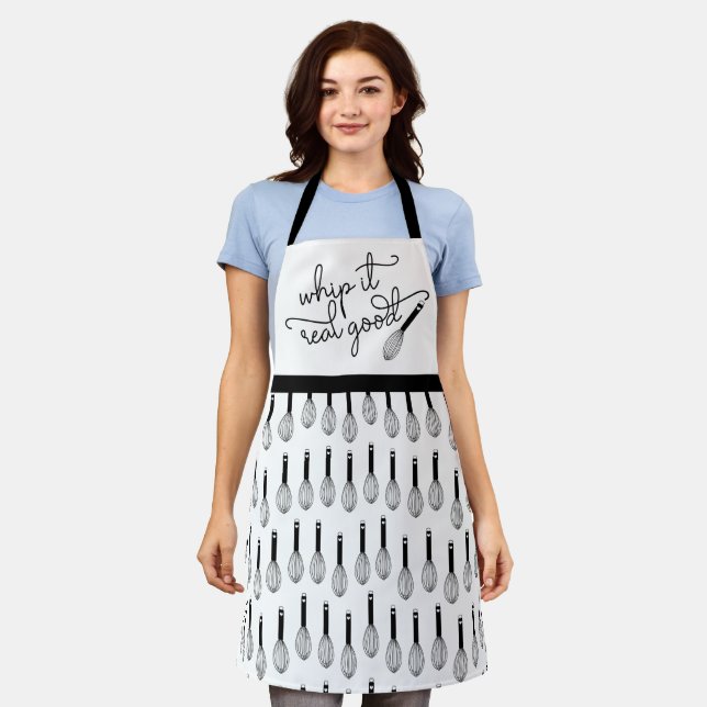 Funny Whip It Real Good Whisk Apron (Worn)