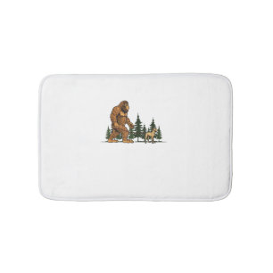 Funny Whippet Bigfoot Dog Walking Dog Mum Dad Kids Bath Mat