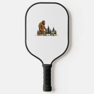 Funny Whippet Bigfoot Dog Walking Dog Mum Dad Kids Pickleball Paddle