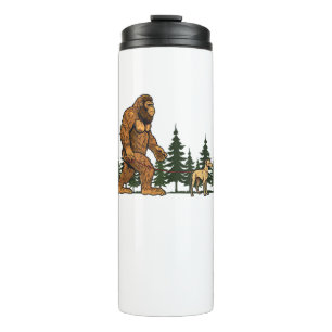 Funny Whippet Bigfoot Dog Walking Dog Mum Dad Kids Thermal Tumbler