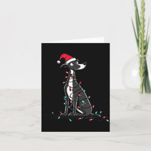 Funny Whippet Christmas Graphics Dog Lights Lover Card