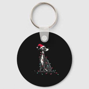Funny Whippet Christmas Graphics Dog Lights Lover Key Ring