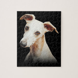 Funny Whippet Face Whippet Smile Whippet Only Face Jigsaw Puzzle