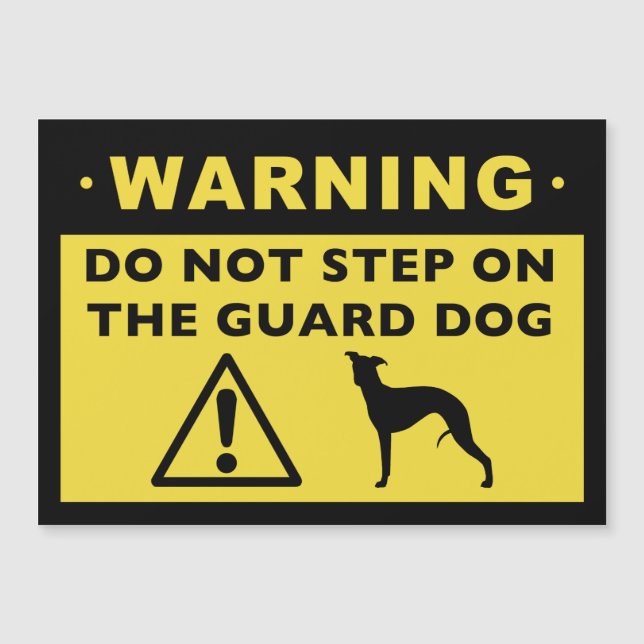 Funny Whippet Guard Dog Warning (Front)