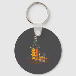 Funny Whiskey Christmas Graphics Lights Lover Long Key Ring