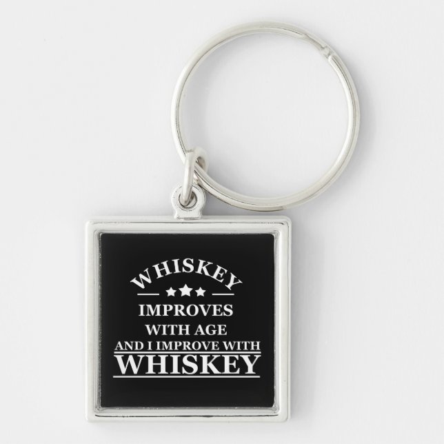 funny whiskey quote  key ring (Front)