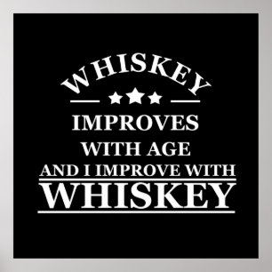funny whiskey quote  poster