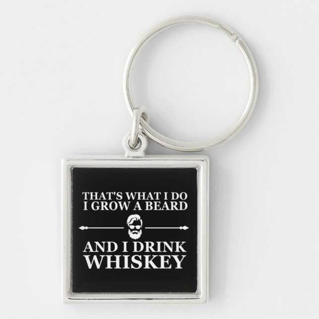 funny whisky drinker quote key ring (Front)
