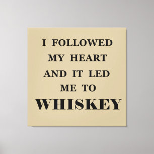 Funny whisky quotes humour whiskey sayings canvas print