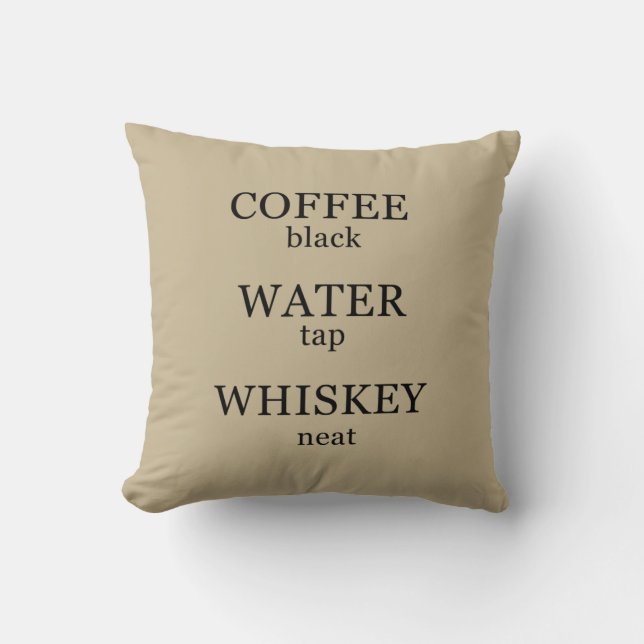 Funny whisky quotes humour whiskey sayings cushion (Front)