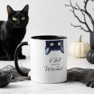 Funny White and Black Cat Coffee Mug