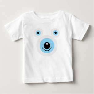 Funny white bear face baby T-Shirt