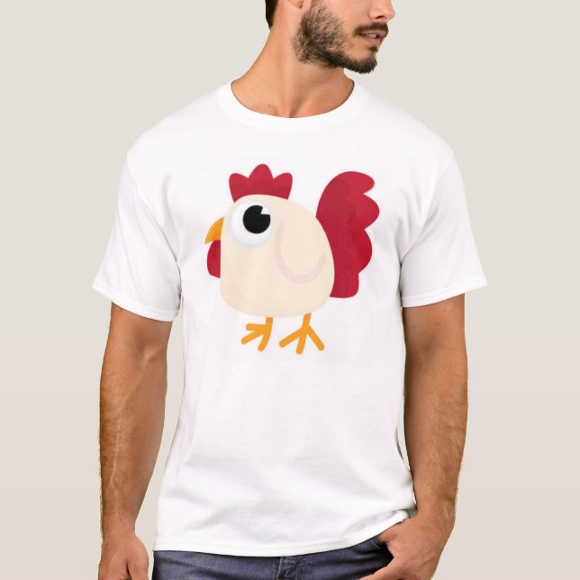 Funny White Chicken T-Shirt (Front)