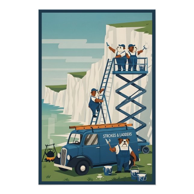 Funny White Cliffs of Dover Poster (Front)