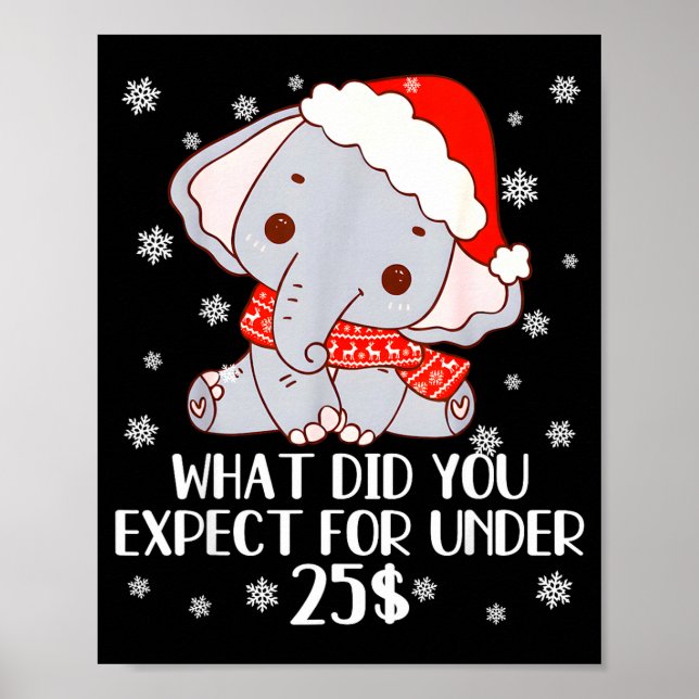 Funny White Elephant Pjs For Adults Under 15 20  Poster (Front)