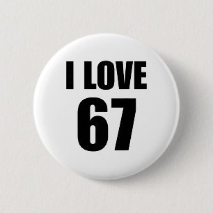 Funny White Lie Party Teacher Women's I Love 67 Br 6 Cm Round Badge