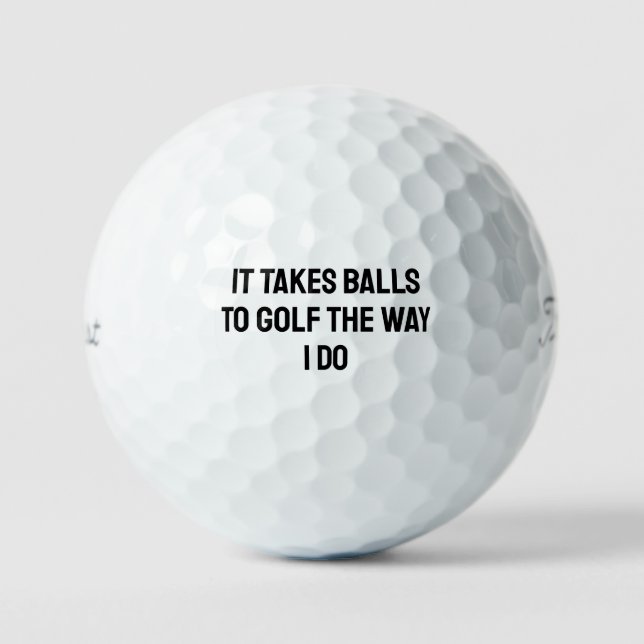 Funny White Men Golf Balls (Front)