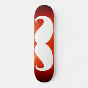 Funny white moustache 7 skateboard