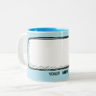 Funny White Talk Bubble on blue Personalised Name