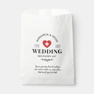 Funny White Vintage Wedding Recovery Kit Favour Bag
