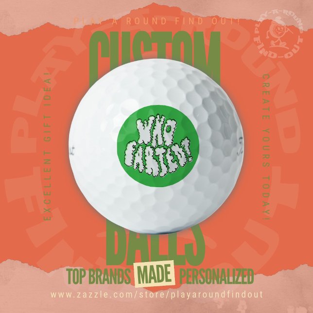 Funny Who Farted? Novelty Golf Gift For Buddies Balls (Custom Funny Gag Golf Balls. Personalize these "Who Farted?" balls for a laugh on the links!)
