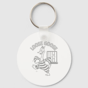 Funny Who Let The Goose Out Cute Jailbird Escape F Key Ring